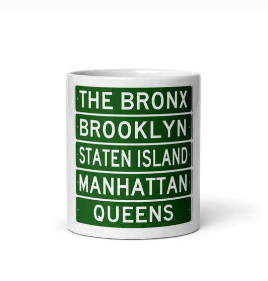 5 Boroughs glossy mug